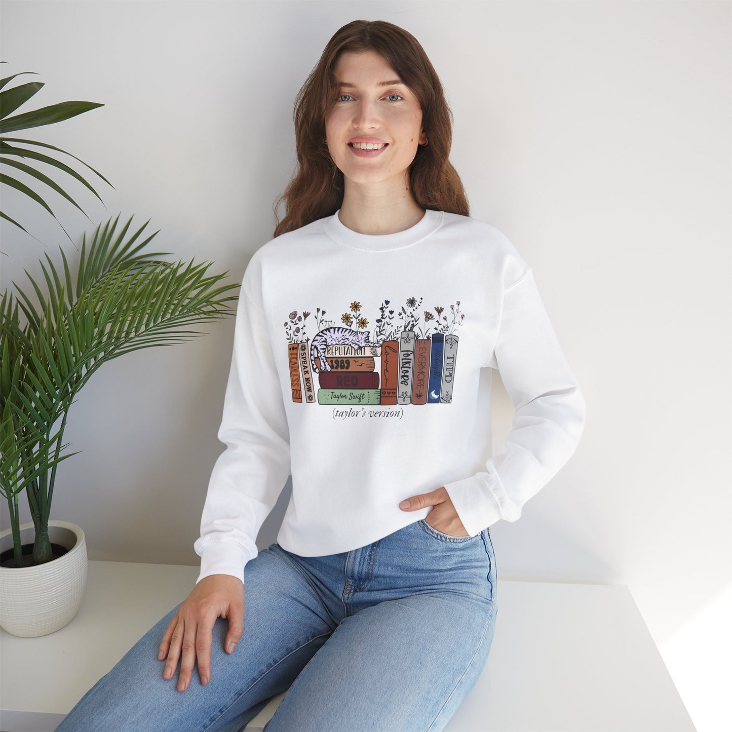 Taylor’s Version Albums as Books - Unisex Premium Crewneck Sweatshirt