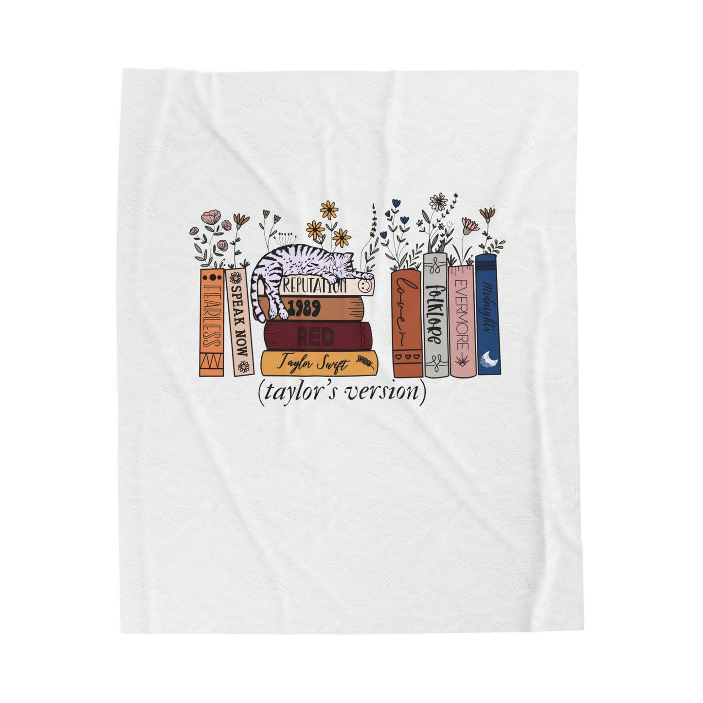 Taylor's Version Albums as Books Velveteen Plush Blanket