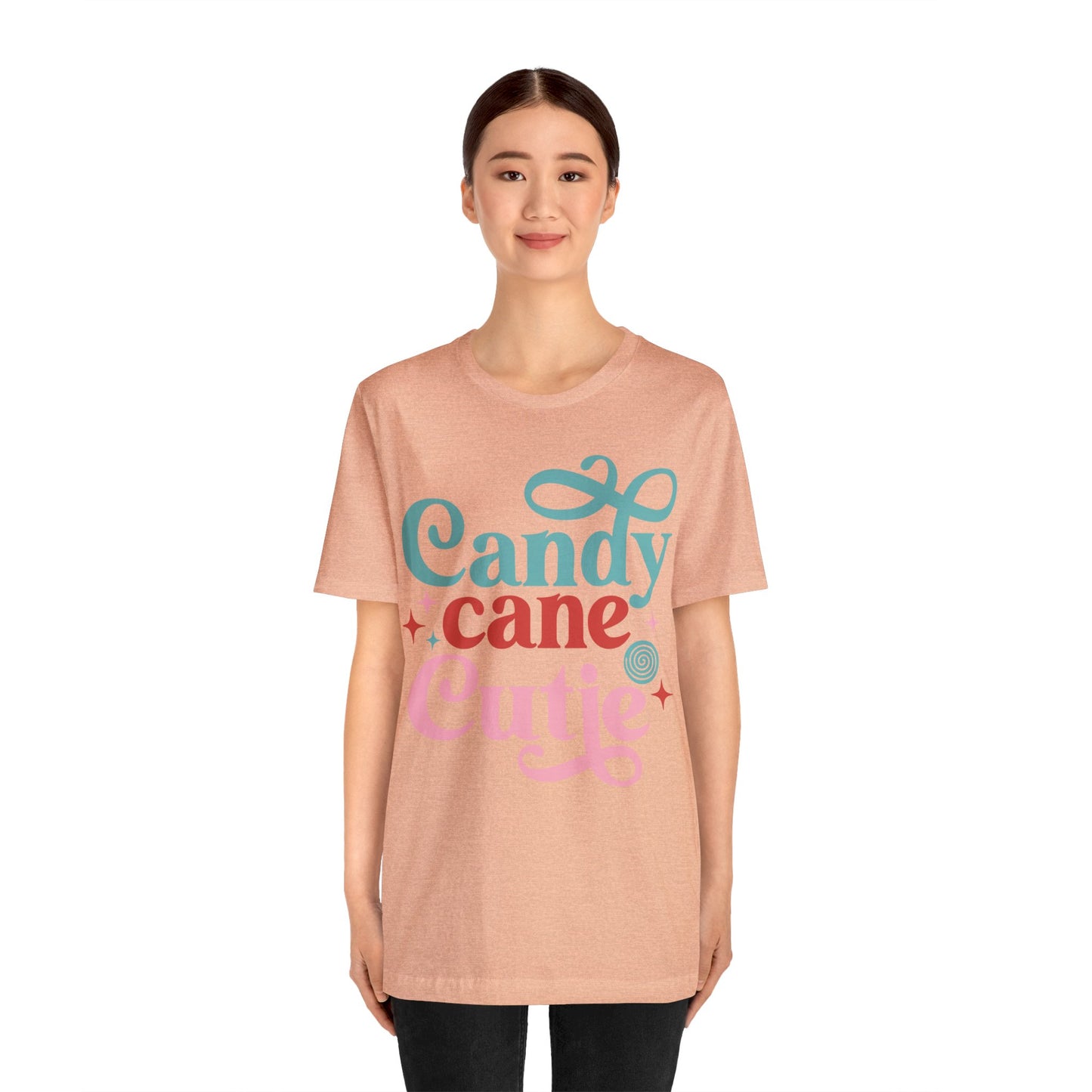 CANDY CANE CUTIE Christmas T-Shirt Unisex Jersey Short Sleeve Tee