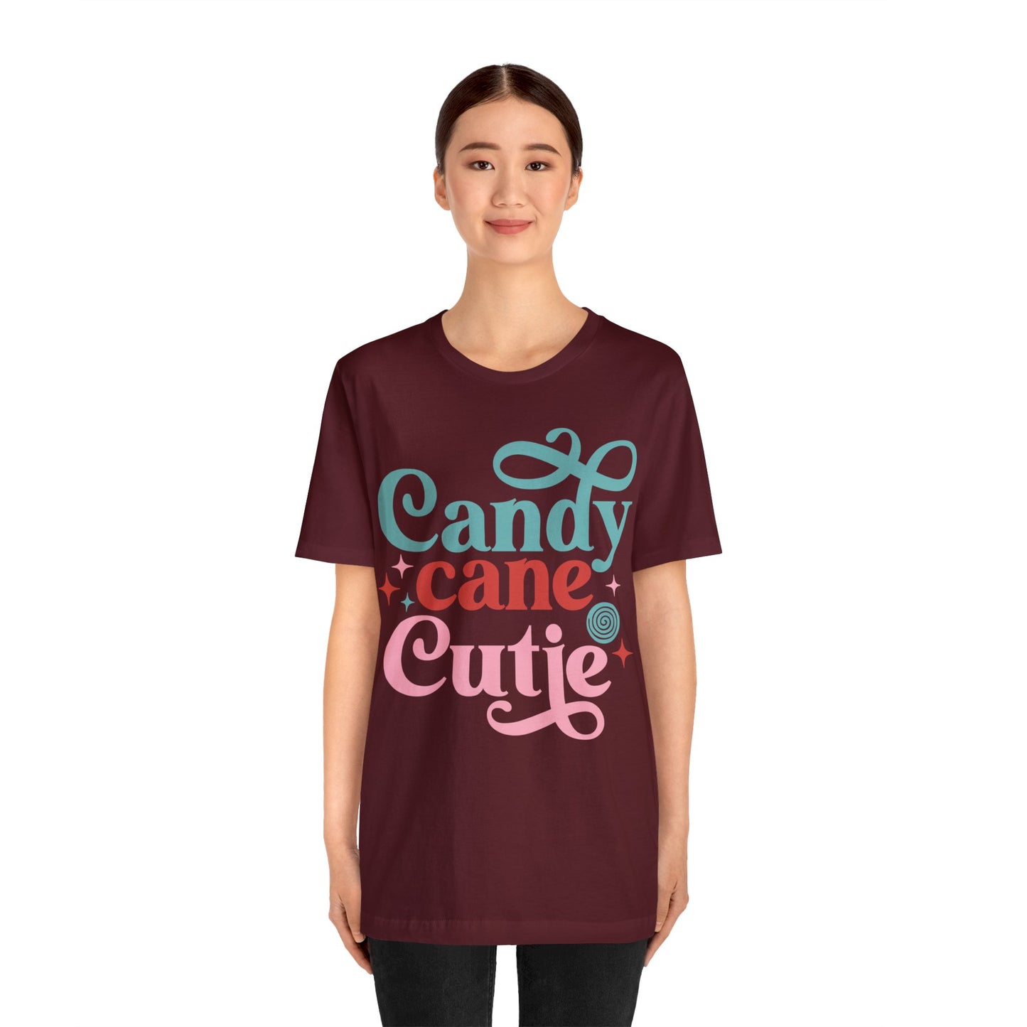 CANDY CANE CUTIE Christmas T-Shirt Unisex Jersey Short Sleeve Tee