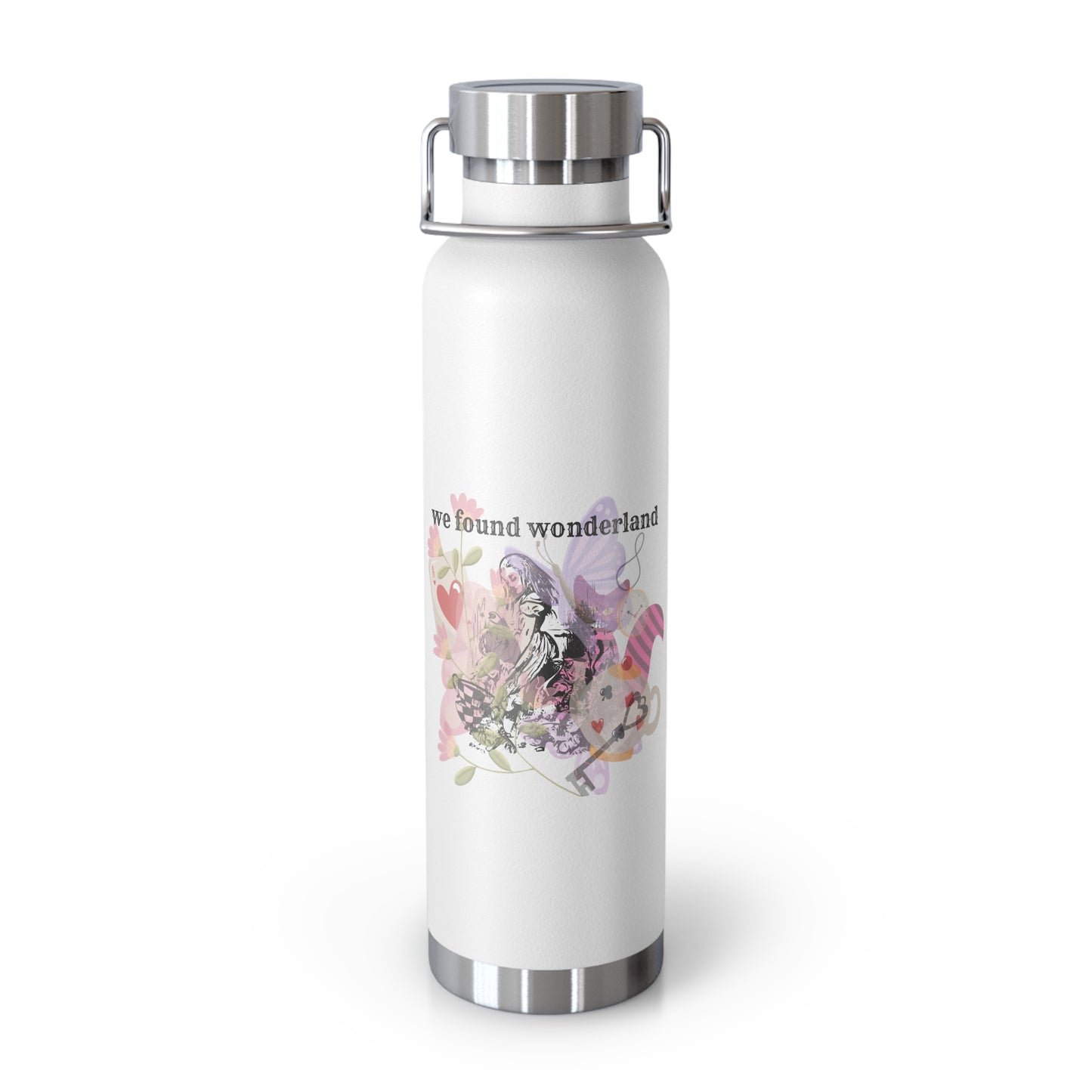 SWIFTIE 1989-Inspired Wonderland White Copper Vacuum Insulated Bottle, 22oz